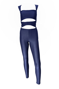 Unitard Katleya in Navy Blue Jacard